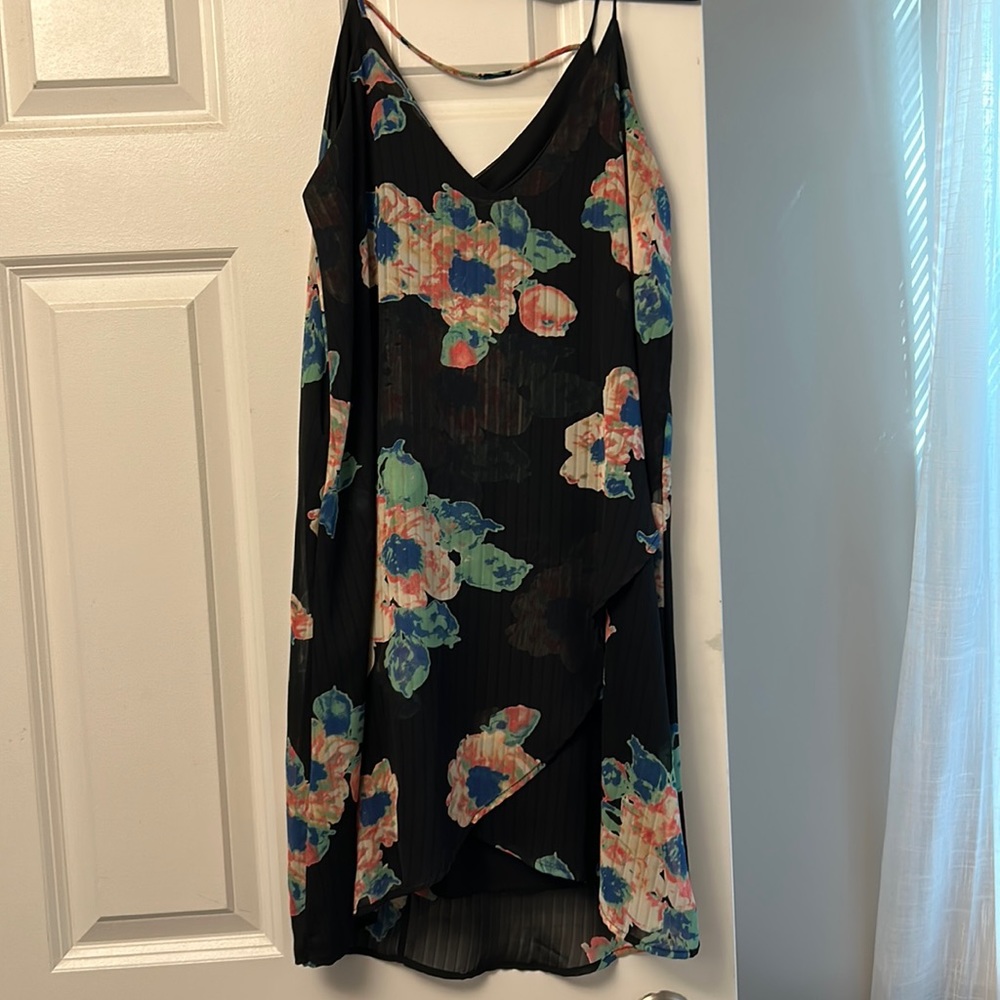 Lush floral black dress